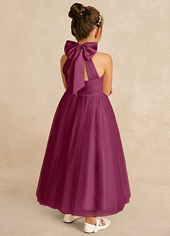 Azazie Bev vestidos de niña de las flores Vestido de Mora de Tul de Corte En A con Convertible image6