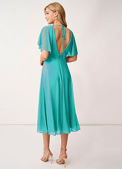 Azazie Tinsley Brautjungfernkleider A-Linie Plissee Gittergewebe Kleid Spa image17