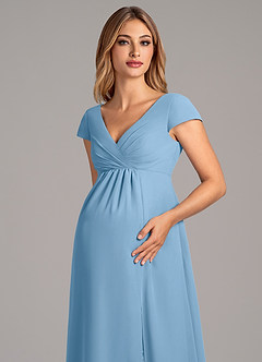 Azazie Allessia Final Sale A-Line Pleated Chiffon Floor-Length Dress image6