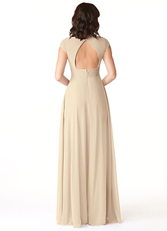 Azazie Mckinley Bridesmaid Dresses A-Line Lace Chiffon Floor-Length Dress image2