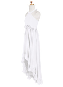 Azazie Hermione A-Line Chiffon Asymmetrical Junior Bridesmaid Dress image8