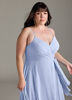Azazie Akita Bridesmaid Dresses Ice A-Line Chiffon Dress image10