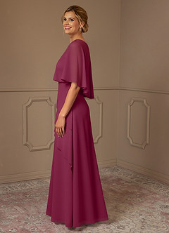 Azazie Bowie Mother of the Bride Dresses Mulberry A-Line Chiffon Dress image4