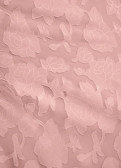 Azazie Akilah Robes de demoiselle d'honneur Robe Sirène en Blumen-Burnout Asymétrique Rose Poudré image8
