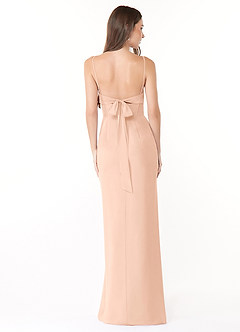 Azazie Mai Abiti da Damigella Abito Tubino in Chiffon Plissettato Rosa Inglese image2