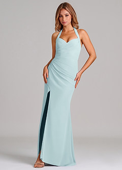 Azazie Emeria Suknie dla druhen Syrena Dekolt w kształcie serca Szyfon Do ziemi Sukienka image1