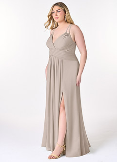Azazie Farren Bridesmaid Dresses Frost A-Line Pleated Chiffon Convertible Dress image12