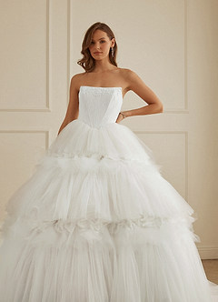 Christian Siriano Bridal for Azazie 2008 Wedding Dresses Diamond White Ball-Gown Sequins Tulle Dress image6