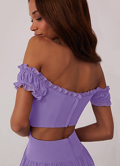 Barbie ♥ Azazie 신부 들러리 드레스 A라인 쉬폰 플로어 길이 드레스 image6