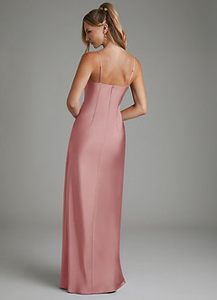 Azazie Nova Bridesmaid Dresses Dusty Rose Sheath Strapless Stretch Satin Convertible Dress image8