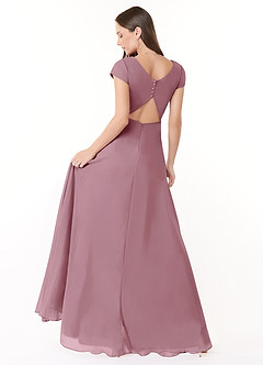 Azazie Hainsly Bridesmaid Dresses Vintage Mauve A-Line Sweetheart Neckline Chiffon Dress image4