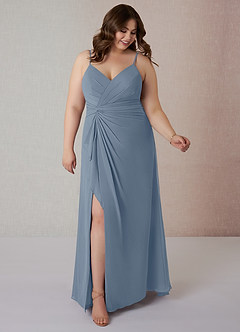Azazie Emerald Bridesmaid Dresses Twilight A-Line Ruffled Chiffon Dress image7