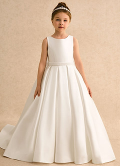 Azazie Ophelia Flower Girl Klänningar Klä Balklänning i mikado Rosett image5