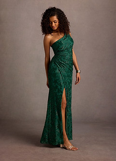 Georgina Emerald One Shoulder Maxi Dress image4
