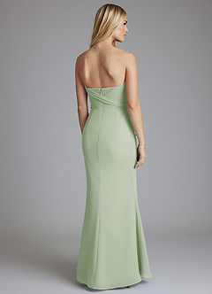 Azazie Solstice Final Sale Dusty Sage Mermaid Strapless Chiffon Convertible Dress image3
