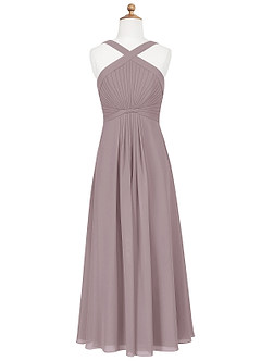 Azazie Anthea Junior Dusk Pleated Chiffon Dress image6