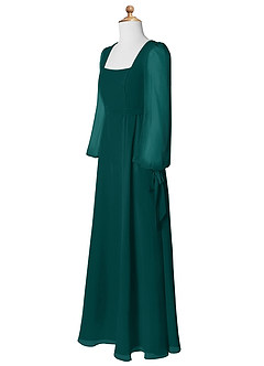 Azazie Leonia Junior Peacock A-Line with Pockets Chiffon Dress image9