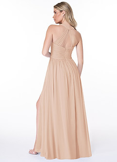 Azazie Jaclyn Bridesmaid Dresses English Rose A-Line Pleated Chiffon Dress image12