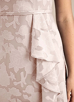 Azazie Kaylee Junior Vestido de Rosa Rubor de Devorado Floral de Corte en A con Con cinturón image7