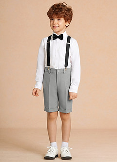 front Oliver Gris Conjunto de 4 piezas de pantalones cortos para niño