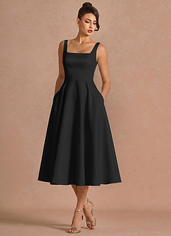 Brynn Black Midi Dress image5