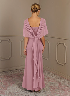 Azazie Dion Mother of the Bride Dresses Vintage Mauve Sheath Scoop Stretch Crepe Dress image6