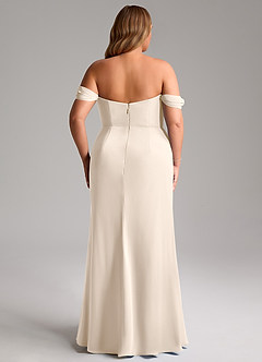 Azazie Saige Bridesmaid Dresses White Alabaster A-Line Off the Shoulder Chiffon Convertible Dress image15