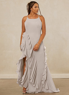 Christian Siriano Bridal for Azazie 1006 Bridesmaid Dresses Frost Mermaid Ruched Chiffon Dress image10