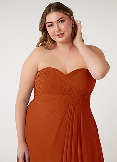 Azazie Arabella Allure Final Sale Paprika A-Line Sweetheart Neckline Chiffon Convertible Dress image18