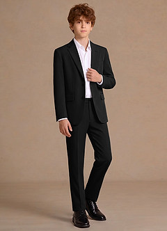 front James Svart Junior 2-delad kostym