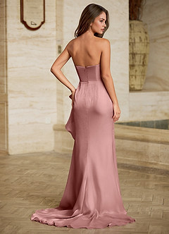 Liorah Pink Strapless Prom Dress image2