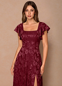 Talia Wine Midi Dress image5