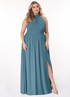 Azazie Iman Bridesmaid Dresses Bermuda A-Line A-Line Ruched Chiffon Dress image11
