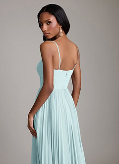 Azazie Akiko Bridesmaid Dresses Sea Glass A-Line Sweetheart Neckline Chiffon Dress image6