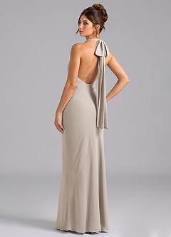 Azazie Velli Bridesmaid Dresses Frost Mermaid Bow Chiffon Dress image7