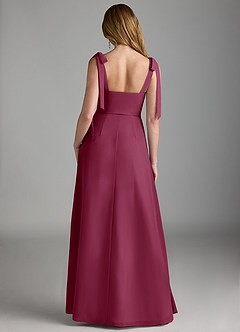 Azazie Lizet Bridesmaid Dresses Mulberry A-Line Sweetheart Neckline Chiffon Dress image2