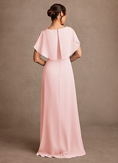 Azazie Frieda Mother of the Bride Dresses Blushing Pink A-Line Applique Chiffon Dress image3
