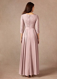 Azazie Lucianna Mother of the Bride Dresses Dusty Rose A-Line Lace Dress image5