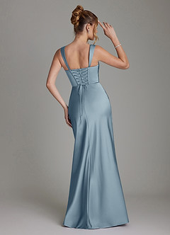 Azazie Agustina Brudepigekjoler Havfrue Korset Stræk satin Gulv-længde Kjole image2