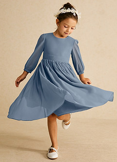 Azazie Lolo Final Sale Twilight A-Line with Sleeves Chiffon Dress image1