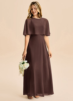 Azazie Maris Junior Ganache A-Line Chiffon Dress image6