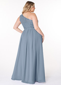 Azazie Demi Bridesmaid Dresses A-Line One Shoulder Chiffon Floor-Length Dress image14