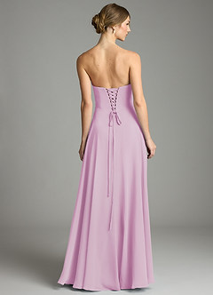 Azazie Ayla Abiti da Damigella Abito A-Line in Chiffon Scollo a Cuore Rosa Confetto image4