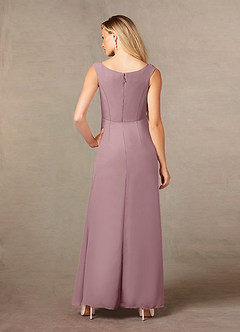 Azazie Yarrow Mother of the Bride Dresses Dusty Rose A-Line Pleated Chiffon Dress image2