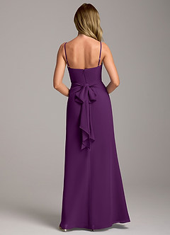 Azazie Tahlia Brautjungfernkleider A-Linie Gürtel/Schärpe Chiffon Kleid Traube image6