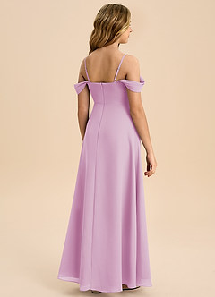 Azazie Anselie Junior Vestido de Rosa Caramelo de Gasa de Corte en A con Vestidos sin tirantes image2