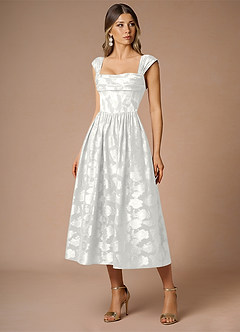 Robe Mi-Longue Blanc Dana image5