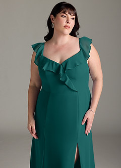 Azazie Sophie Bridesmaid Dresses Peacock A-Line Off the Shoulder Chiffon Convertible Dress image13