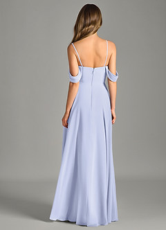 Azazie Chelsey Vestidos de damas de honor Vestido de Lavanda de Gasa de Corte en A Convertible con Vestidos sin tirantes image7