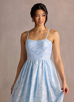 Robe Longue Bleu Poudre Amellia image5